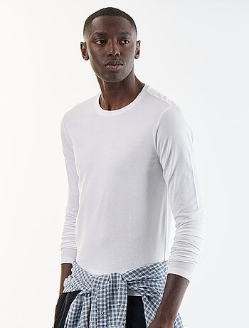 Effen T-shirt met lange mouwen