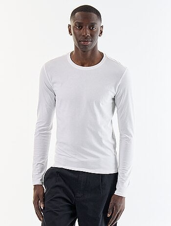 Effen T-shirt met lange mouwen