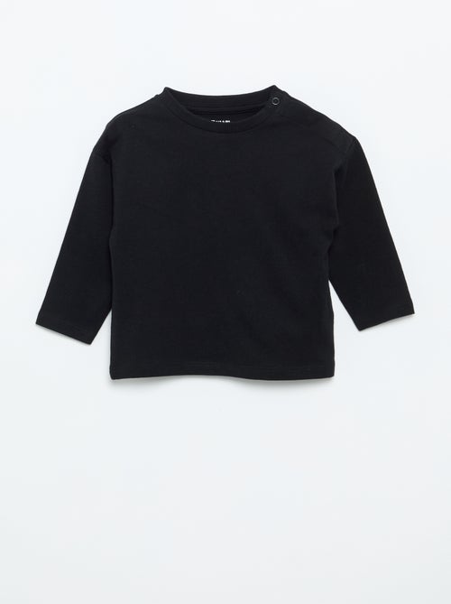 Effen T-shirt met lange mouwen - Kiabi