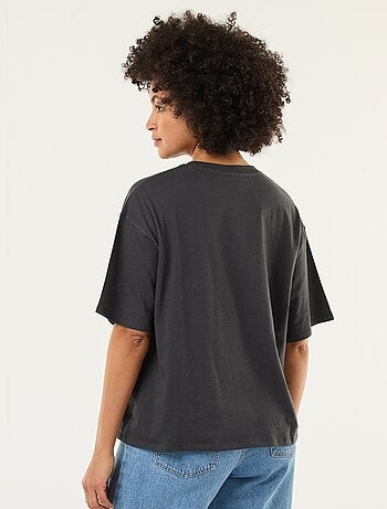 Effen T-shirt met Pink Floyd-print