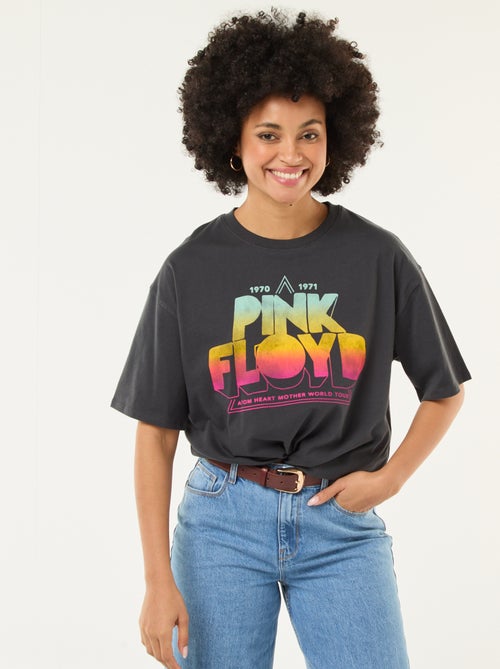 Effen T-shirt met Pink Floyd-print - Kiabi Effen T-shirt met Pink Floyd-print - Kiabi