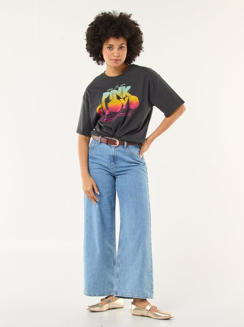 Effen T-shirt met Pink Floyd-print - Kiabi Effen T-shirt met Pink Floyd-print - Kiabi