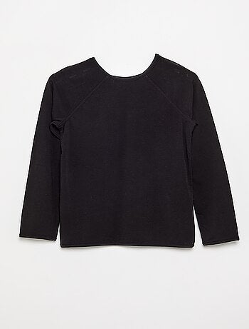 Effen T-shirt met raglanmouwen