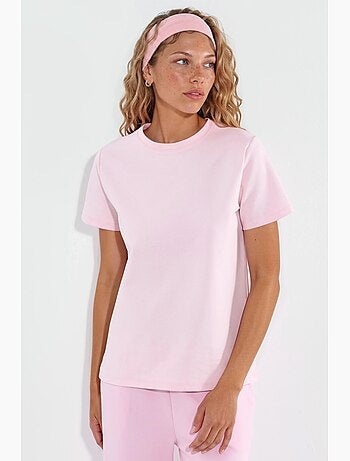 Effen t-shirt met ronde hals busem