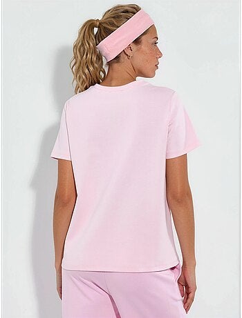 Effen t-shirt met ronde hals busem