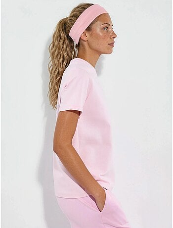 Effen t-shirt met ronde hals busem