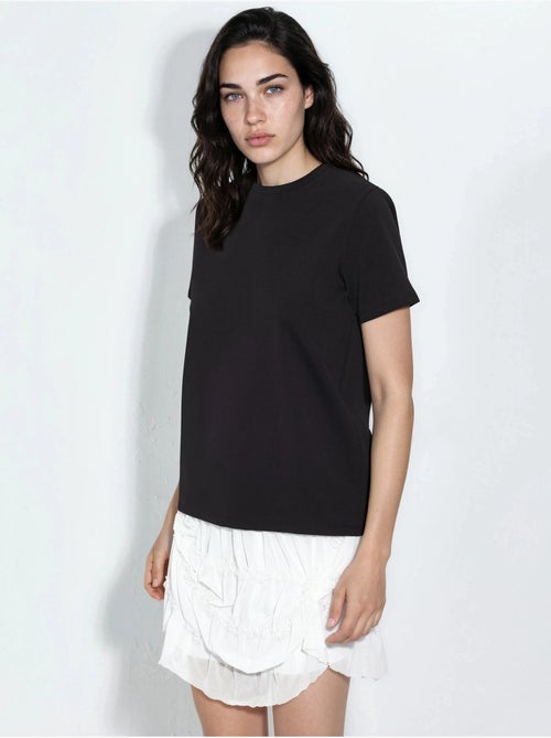 Effen t-shirt met ronde hals busem - Kiabi