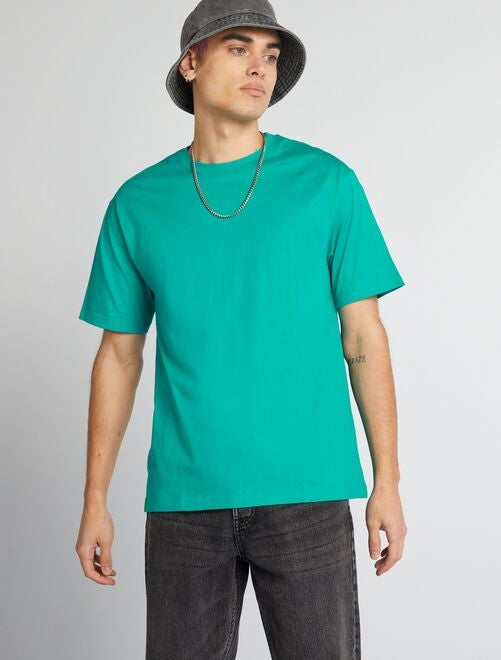 Effen T-shirt met ronde hals - Kiabi