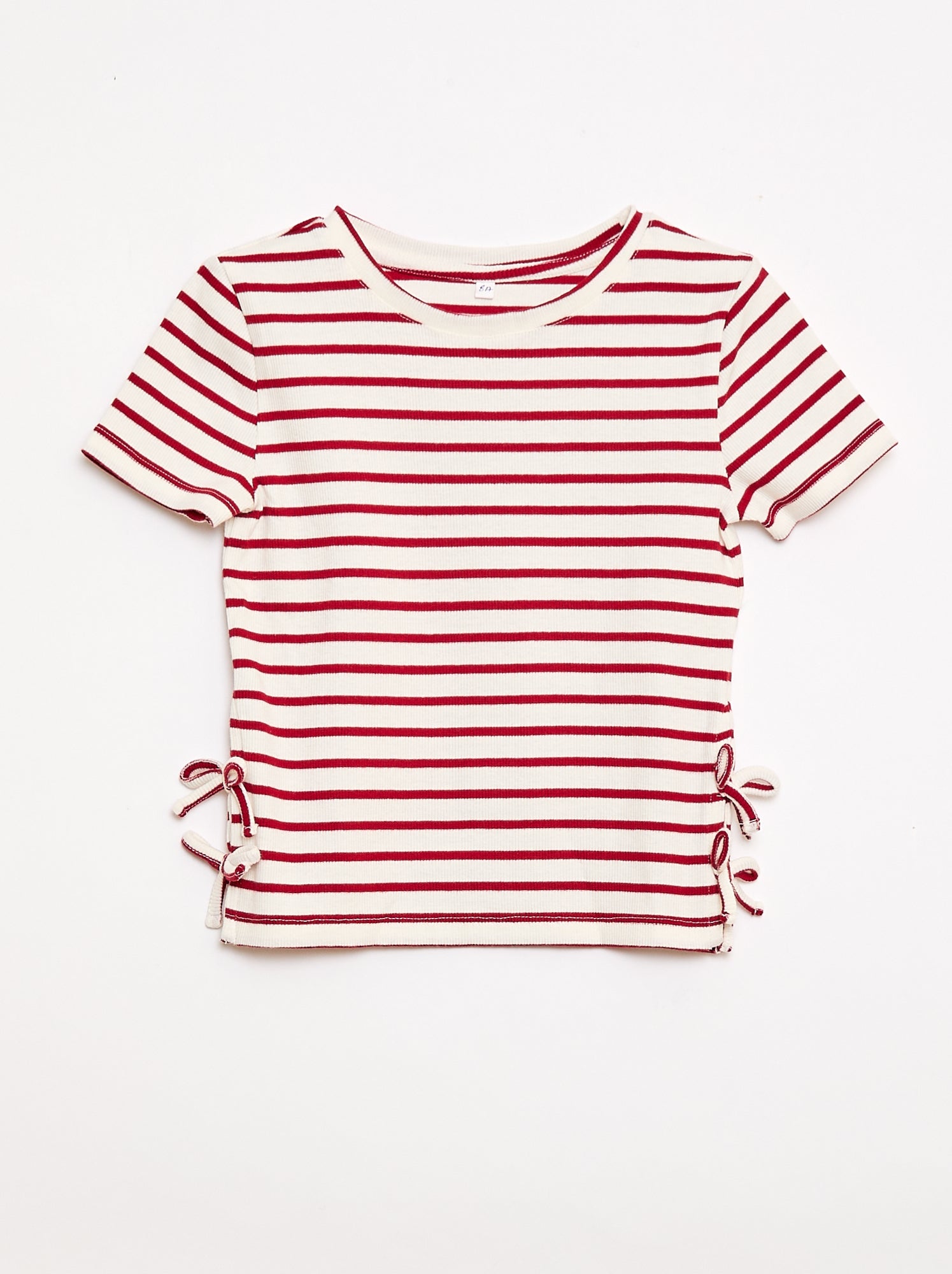 Effen T-shirt met sierknopen