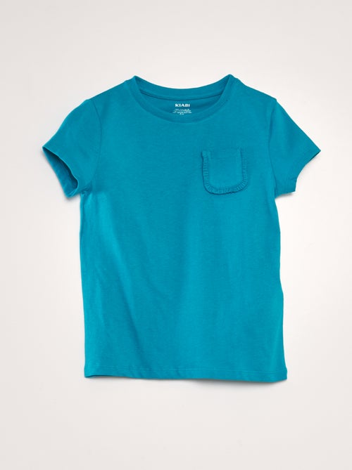 Effen T-shirt met zakje - Kiabi