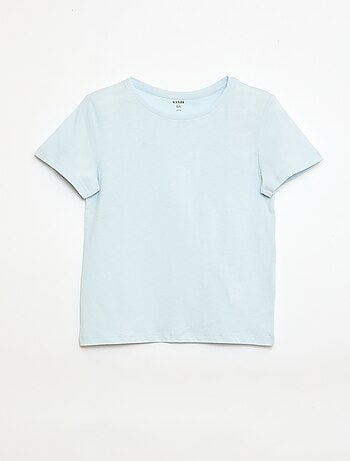 Effen T-shirt van jersey