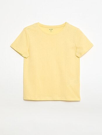 Effen T-shirt van jersey