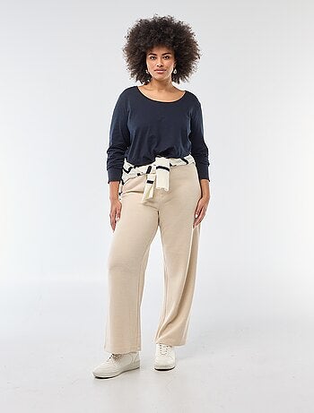 Effen T-shirt van jersey met lange mouw