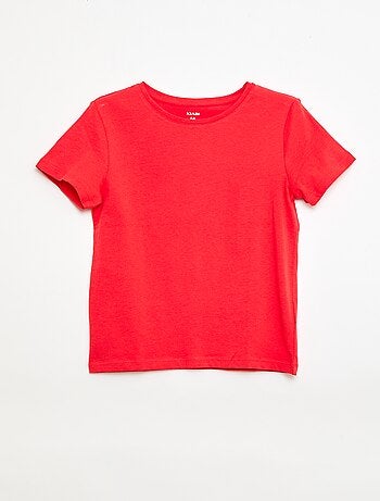 Effen T-shirt van jersey