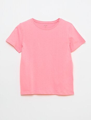 Effen T-shirt van jersey