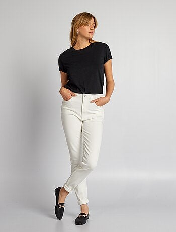 Effen T-shirt van jersey