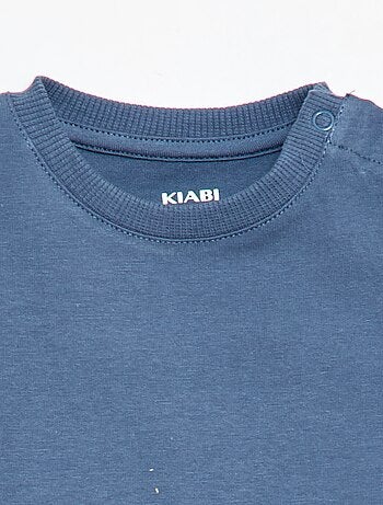 Effen T-shirt van jerseytricot