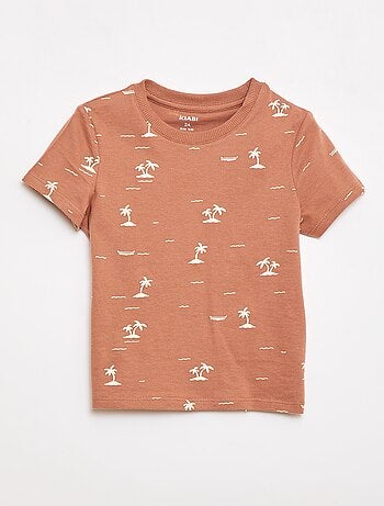 Effen T-shirt van jerseytricot