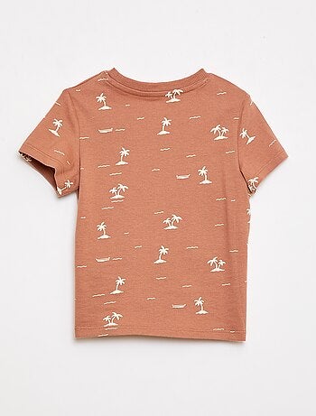 Effen T-shirt van jerseytricot