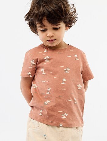 Effen T-shirt van jerseytricot