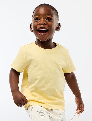 Effen T-shirt van jerseytricot