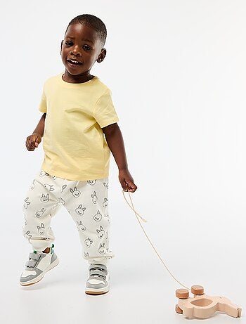 Effen T-shirt van jerseytricot