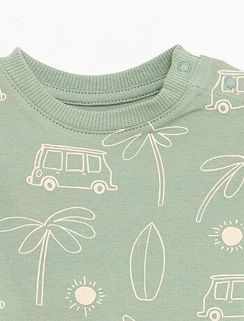 Effen T-shirt van jerseytricot