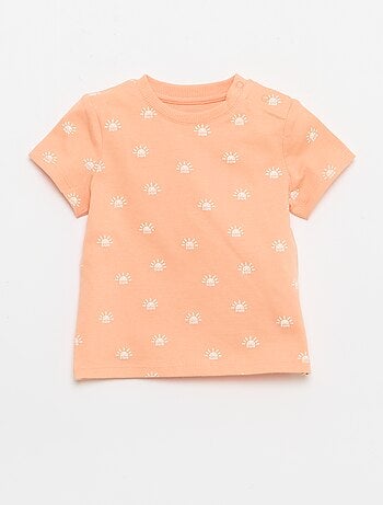 Effen T-shirt van jerseytricot
