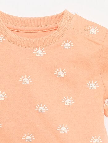Effen T-shirt van jerseytricot