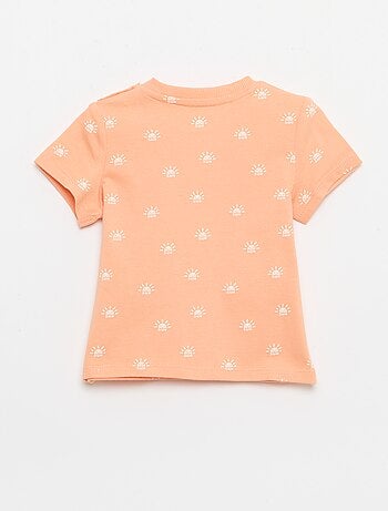 Effen T-shirt van jerseytricot