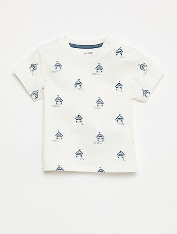 Effen T-shirt van jerseytricot