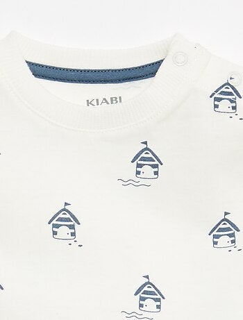 Effen T-shirt van jerseytricot