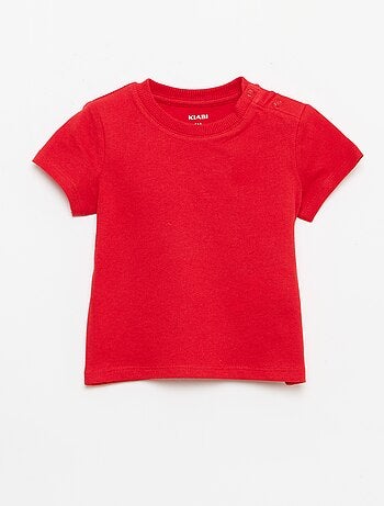 Effen T-shirt van jerseytricot