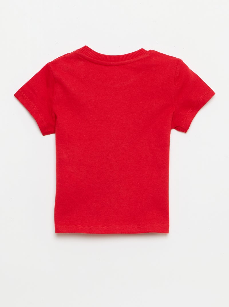 Effen T-shirt van jerseytricot Rood - Kiabi