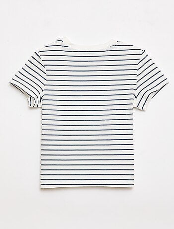 Effen T-shirt van jerseytricot