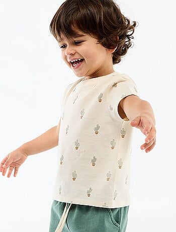 Effen T-shirt van jerseytricot