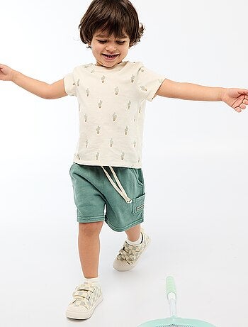 Effen T-shirt van jerseytricot