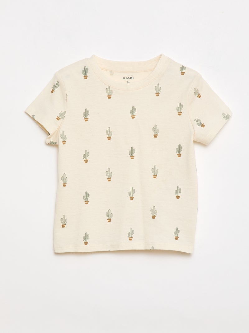 Effen T-shirt van jerseytricot Wit - Kiabi