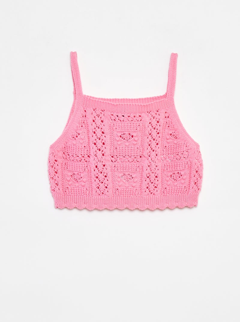 Effen top in haakwerk ROSE - Kiabi