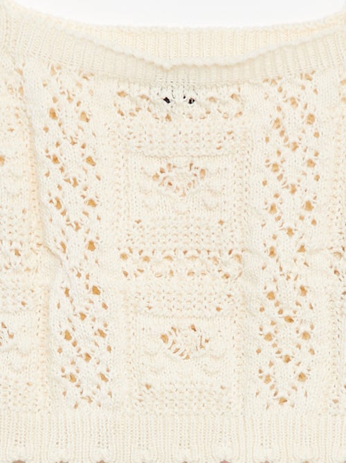 Effen top in haakwerk - Kiabi