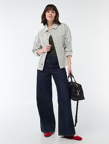 Effen top van ribstof