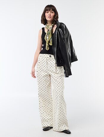 Effen top van ribstof