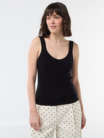 Effen top van ribstof