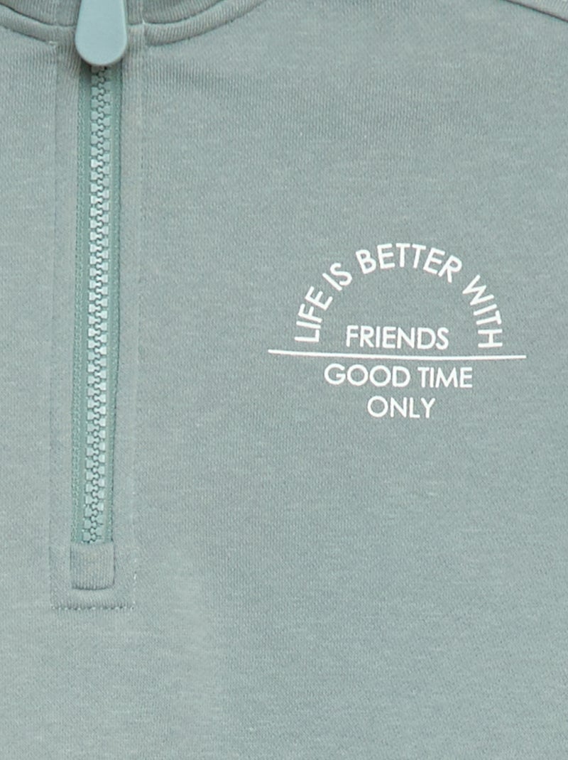 Effen trucker sweat Blauw - Kiabi