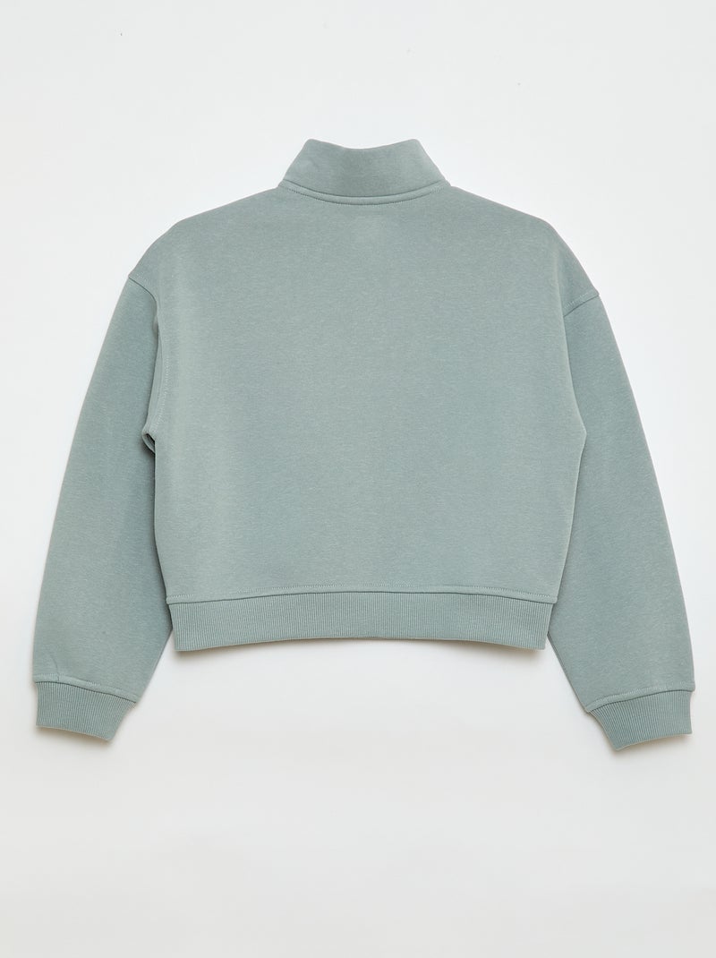 Effen trucker sweat Blauw - Kiabi