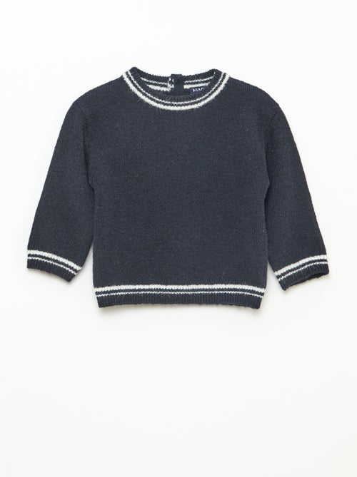 Effen trui met contrasterende boorden - Kiabi