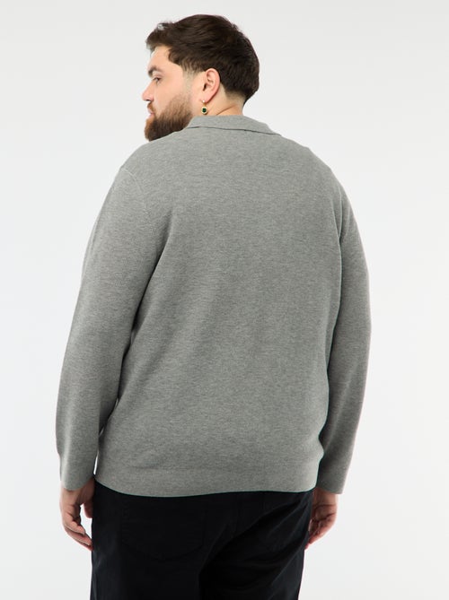 Effen trui met polokraag met knopen - Kiabi