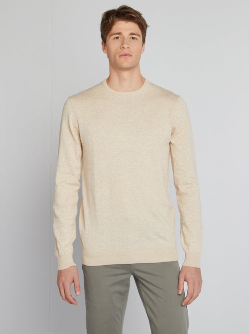 Effen trui met ronde hals +1,90m - Kiabi