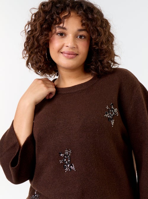 Effen trui met strass - Kiabi