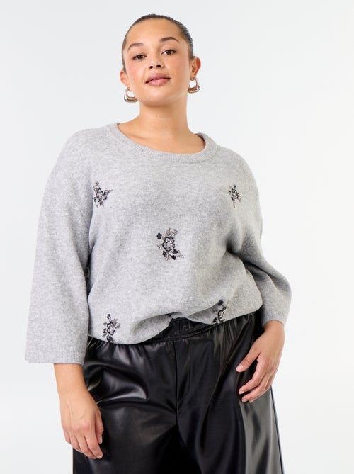 Effen trui met strass - Kiabi